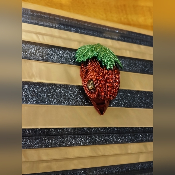 Kurt Geiger Blue and White Striped Clutch - Picture 9 of 11